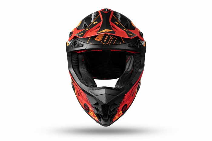 Casca cross/atv pentru copii Ufo Plast Intrepid, culoare negru/rosu, marime S [3]