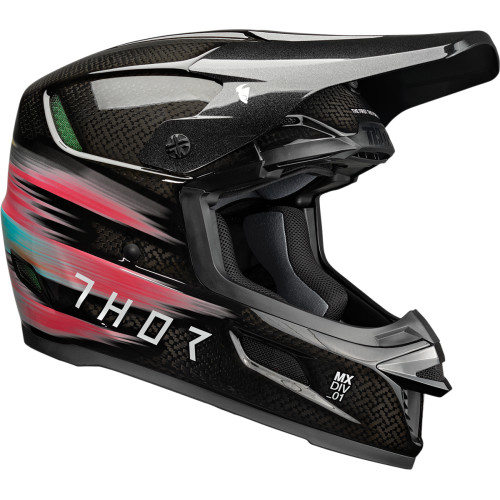 Casca cross atv Thor Reflex Theory Carbon, culoare negru multicolor, marime L