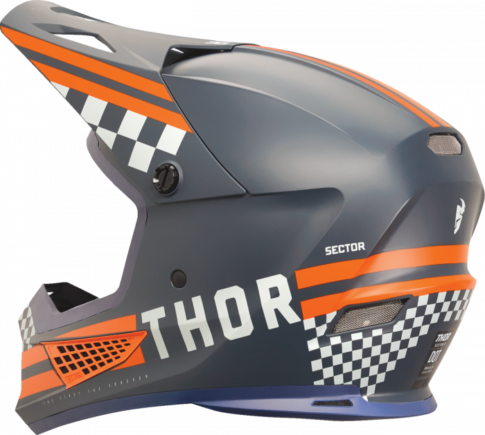 Casca cross/atv Thor Sector 2 Carve, culoare bleumarin/portocaliu, marime L [4]