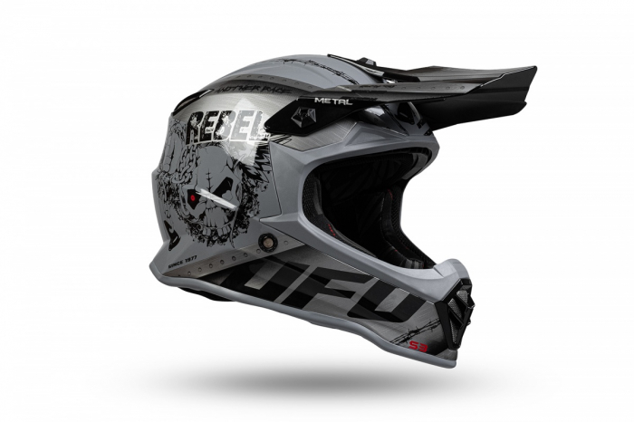 Casca cross/atv Ufo Intrepid Kids, culoare negru/argintiu, marime L [2]