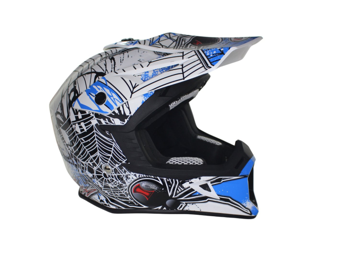 Casca cross/enduro adulti VCAN H325,alb /negru/albastrumarime  L [3]