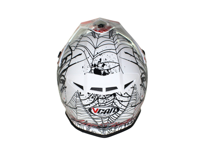 Casca cross/enduro adulti VCAN H325,alb/negru/rosu,marime M [4]