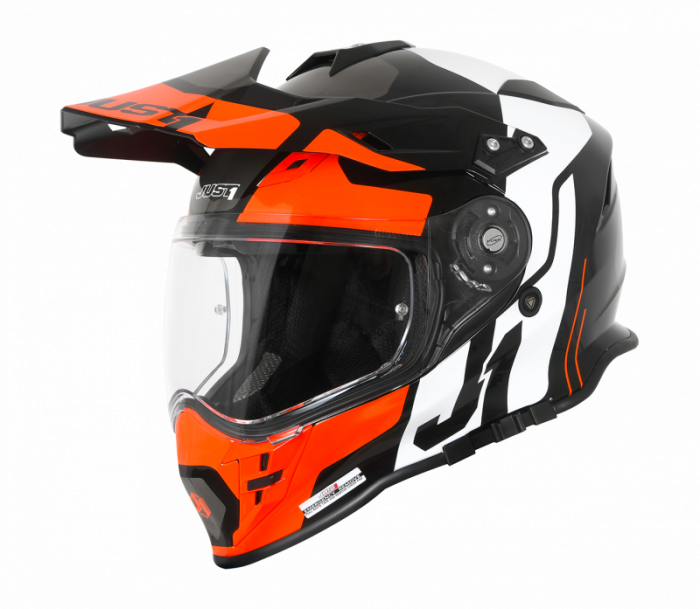 Casca enduro atv JUST J34 Pro Tour, culoare portocaliu negru, marime L