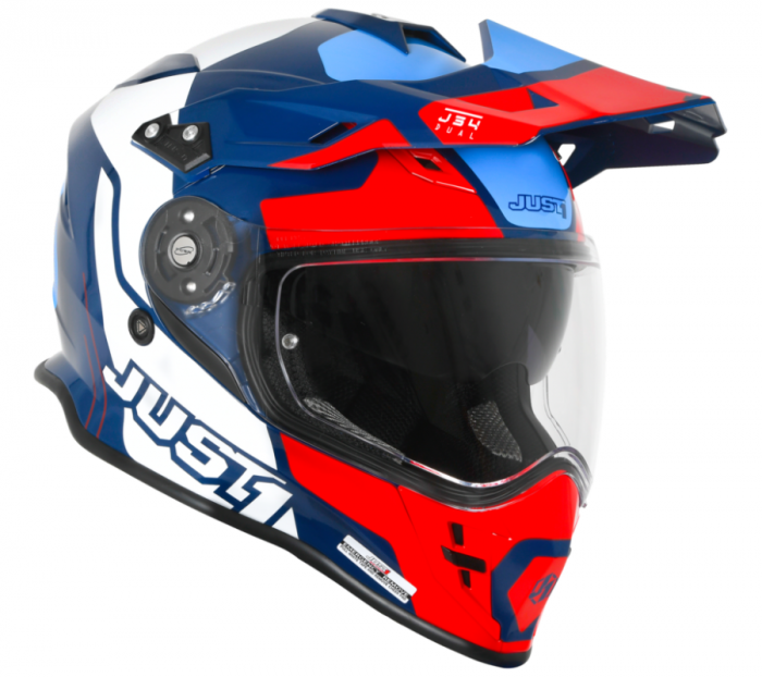 Casca enduro/atv JUST J34 Pro Tour, culoare rosu/albastru, marime XL [2]