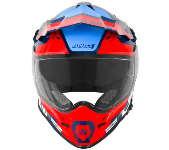Casca enduro/atv JUST J34 Pro Tour, culoare rosu/albastru, marime XL [3]