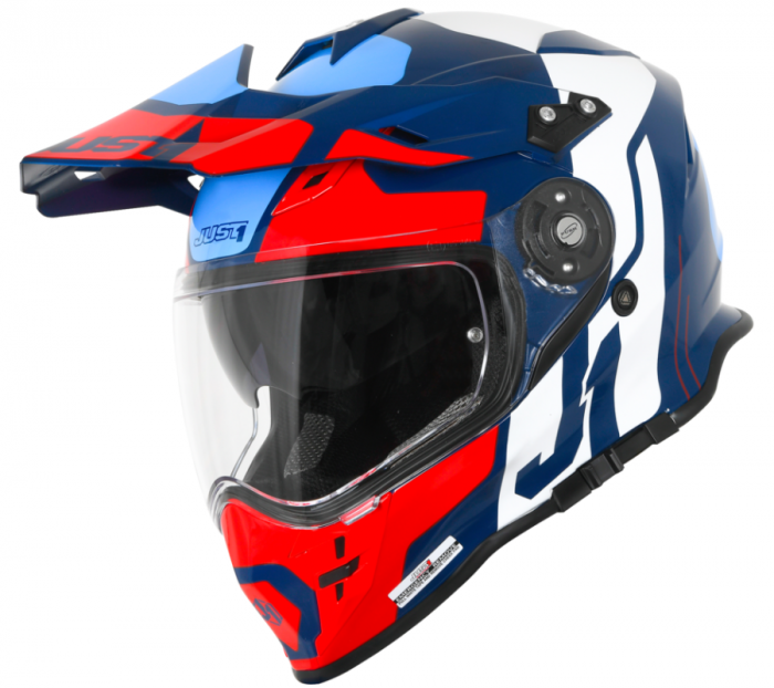 Casca enduro atv JUST J34 Pro Tour, culoare rosu albastru, marime XL