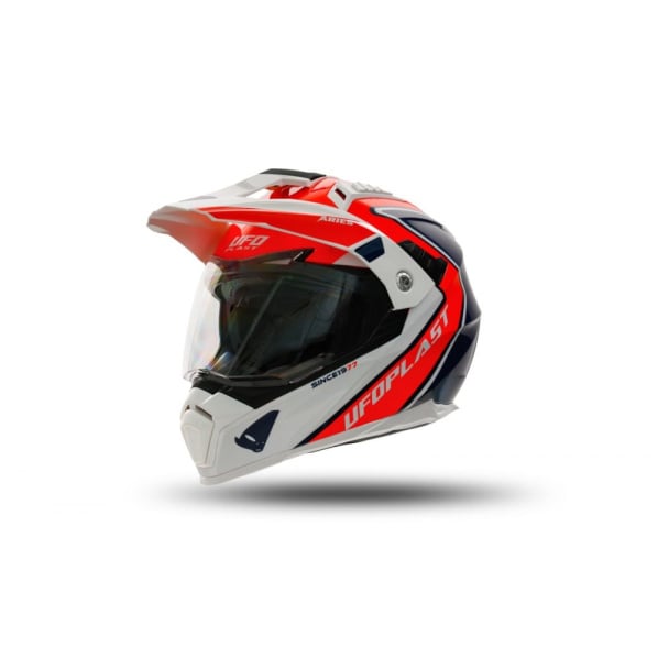 Casca enduro ATV Ufo Aries, culoare negru rosu alb, marimea S