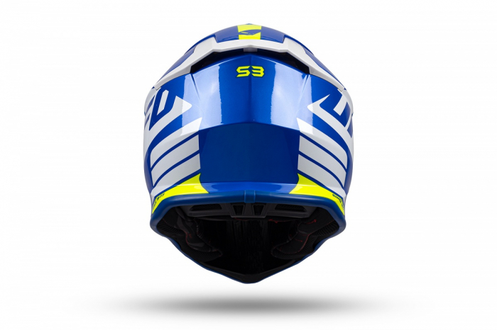 Casca enduro/ATV Ufo Intrepid, albastru/alb/galben neon , marimea M [5]