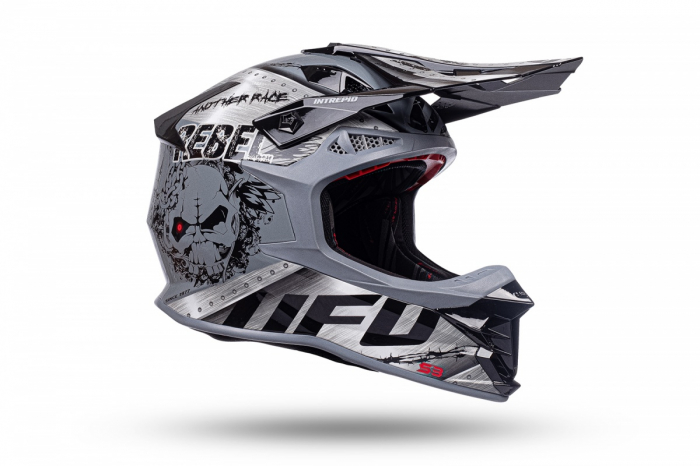 Casca enduro/ATV Ufo Intrepid, culoare negru/gri lucios, marimea XL [2]