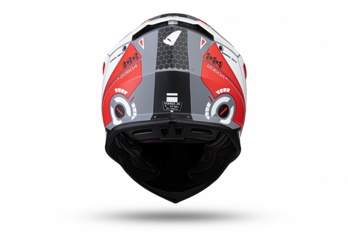 Casca enduro/ATV Ufo Intrepid, culoare negru/rosu/alb mat, marimea XL [5]