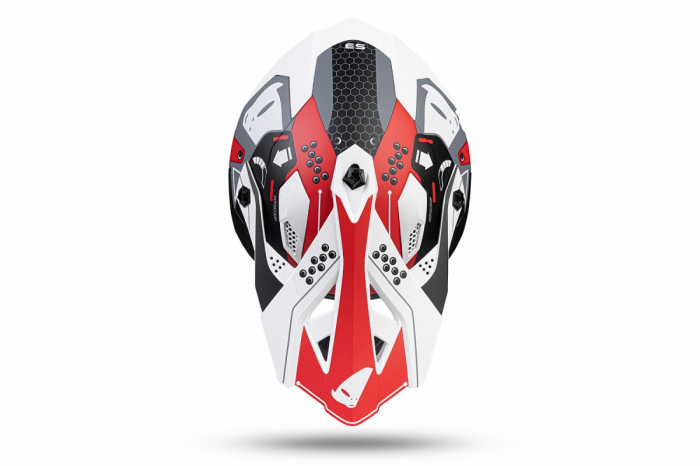 Casca enduro/ATV Ufo Intrepid, culoare negru/rosu/alb mat, marimea XL [7]