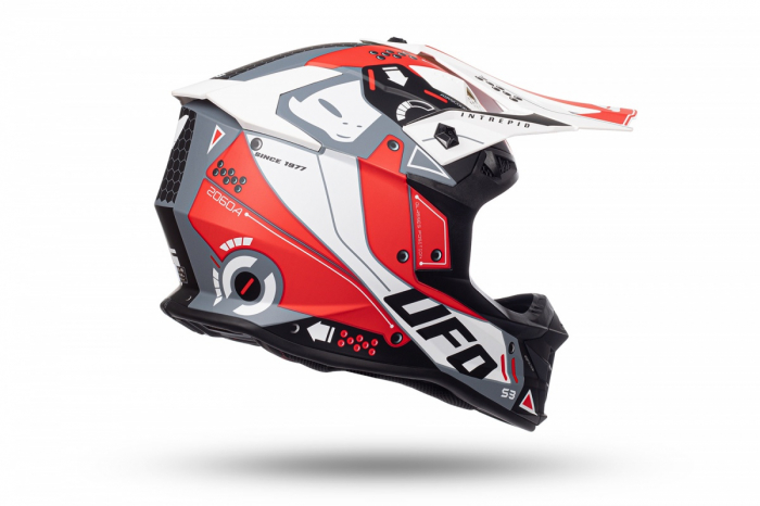 Casca enduro/ATV Ufo Intrepid, culoare negru/rosu/alb mat, marimea XL [9]