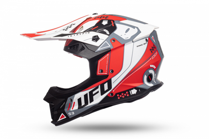 Casca enduro/ATV Ufo Intrepid, culoare negru/rosu/alb mat, marimea XL [8]
