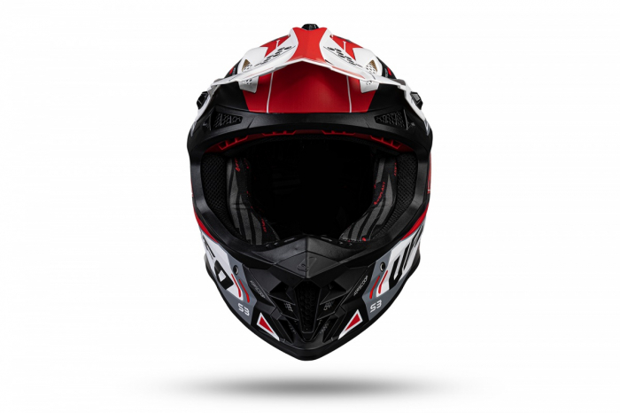 Casca enduro/ATV Ufo Intrepid, culoare negru/rosu/alb mat, marimea XL [6]