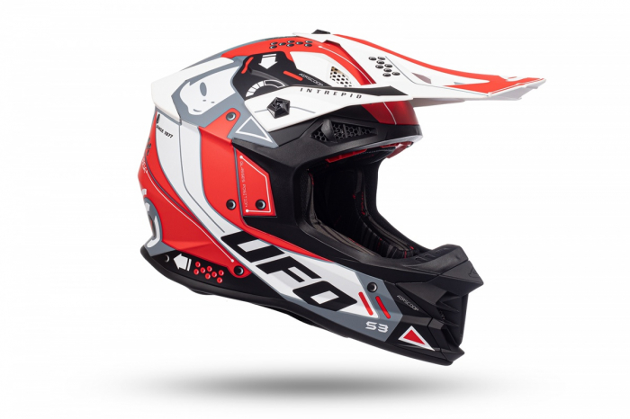 Casca enduro/ATV Ufo Intrepid, culoare negru/rosu/alb mat, marimea XL [2]
