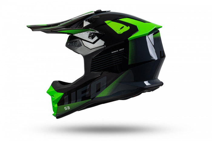Casca enduro/ATV Ufo Intrepid, gri/negru/verde neon , marimea XL [3]
