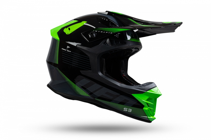 Casca enduro/ATV Ufo Intrepid, gri/negru/verde neon , marimea XL [2]