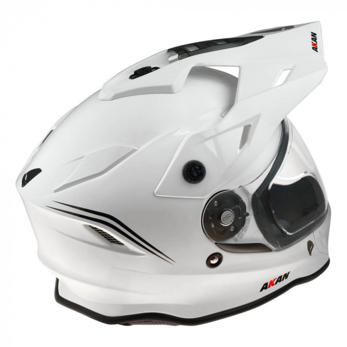 Casca enduro UFO Akan Adventure, culoare alb, marime M (57-58cm) [3]