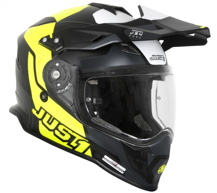 Casca moto/atv JUST1 J34 Pro Tour, culoare negru/galben, marime L(59-60cm) [2]