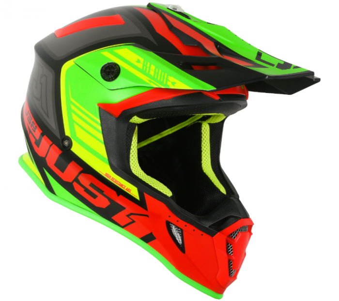 Casca moto/atv JUST1 J38 BLADE, culoare rosu/lime, marime XL (61-62cm) [2]