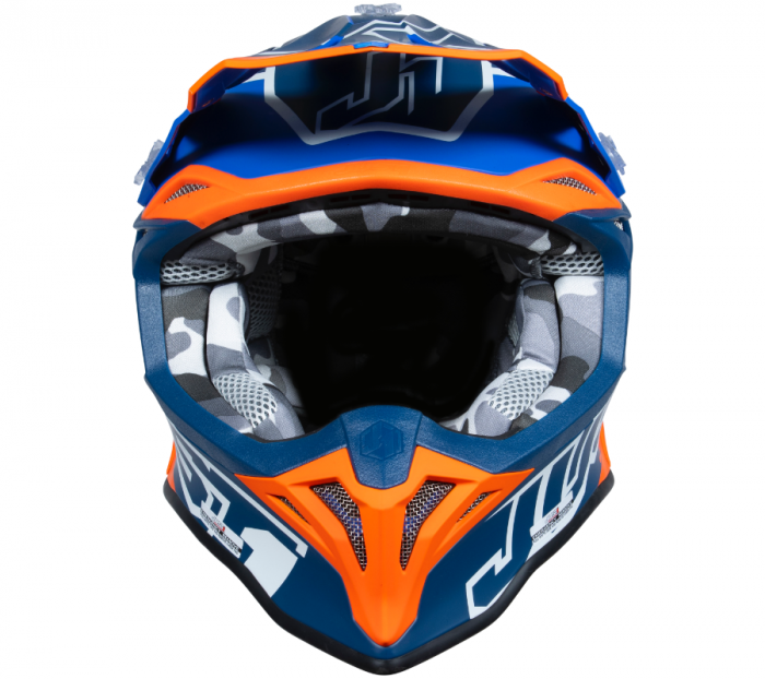 Casca moto/atv JUST1 J39 Thruster, culoare albastru/portocaliu, marime XL [3]
