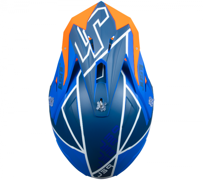 Casca moto/atv JUST1 J39 Thruster, culoare albastru/portocaliu, marime XL [4]
