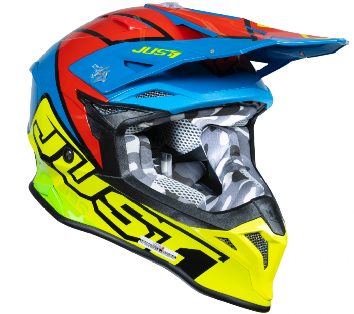 Casca moto/atv JUST1 J39 Thruster, culoare galben/albastru, marime M [2]