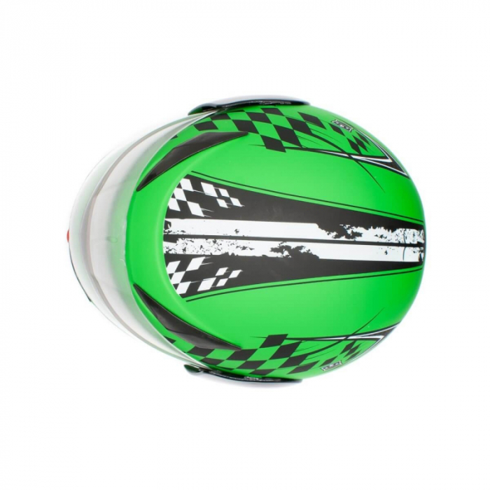 Casca moto copii integrala, marime YS, culoare negru/verde [6]