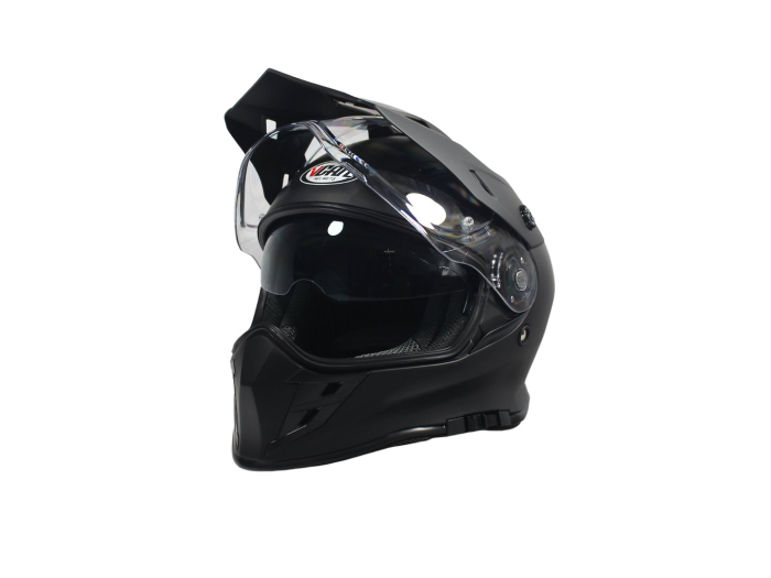 Casca moto dual cu ochelari, VCAN H331, marime XXL, culoare negru mat [6]