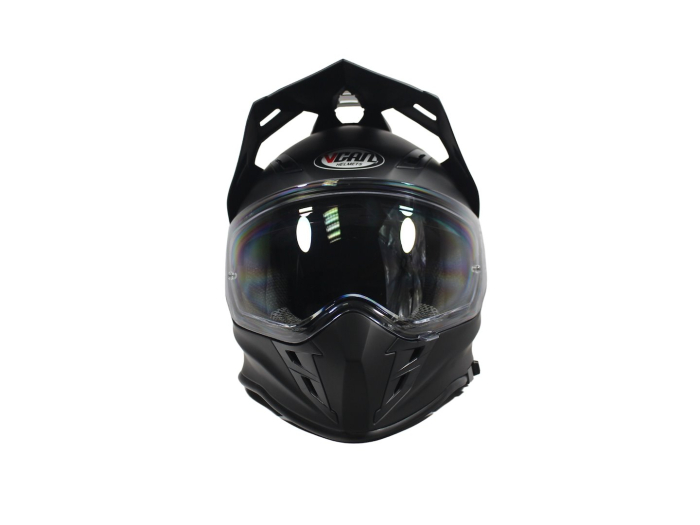 Casca moto dual cu ochelari, VCAN H331, marime XXL, culoare negru mat [4]