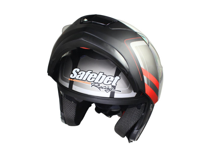 Casca moto rabatabila adulti, Safebet HF-119 Z48-R, culoare negru/gri, marime S [3]