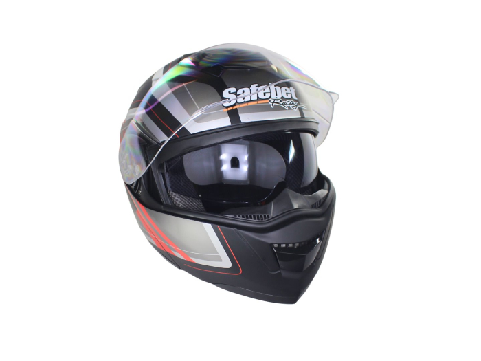 Casca moto rabatabila adulti, Safebet HF-119 Z48-R, culoare negru/gri, marime M [5]