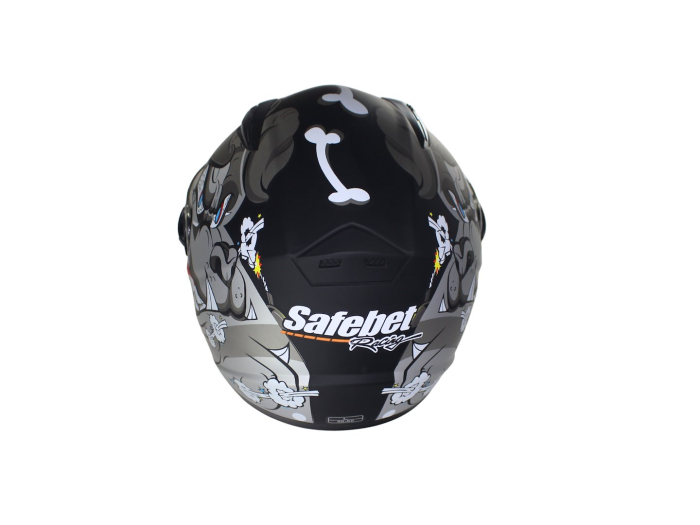 Casca moto integrala adulti, Safebet HF-111K, culoare gri/negru mat, marime M [5]