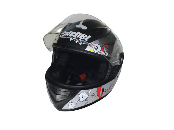 Casca moto integrala adulti, Safebet HF-111K, culoare gri/negru mat, marime XL [2]