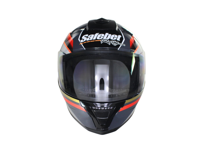 Casca moto integrala adulti, Safebet HF-123 Q250-L, culoare negru/portocaliu, marime M [5]