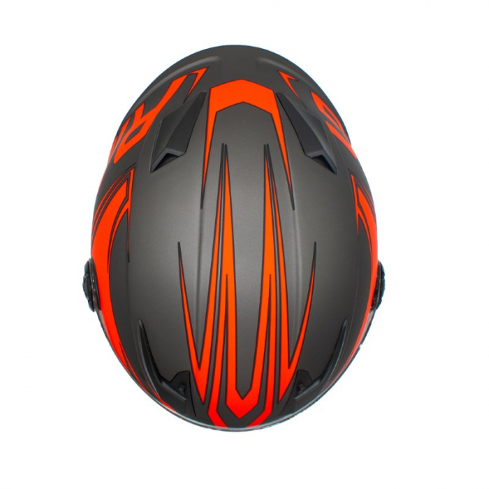 Casca moto integrala copii, XTR506, culoare negru/portocaliu, marime YM [8]