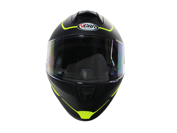 Casca moto,integrala,copii VCAN H151,negru mat/verde neon,marime YM 49-50 JUNIOR [2]
