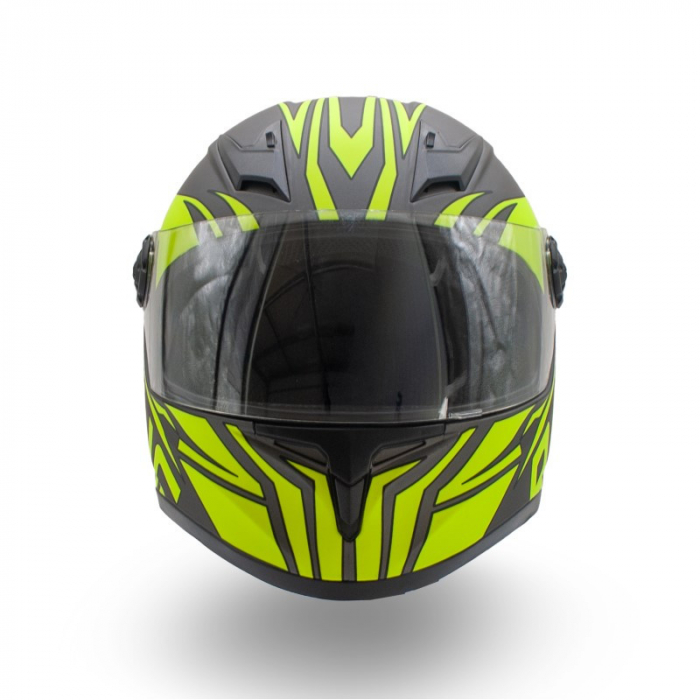 Casca moto integrala copii, XTR506, culoare negru/verde lime, marime YM [8]