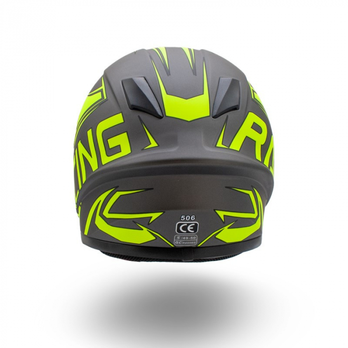 Casca moto integrala copii, XTR506, culoare negru/verde lime, marime YS [4]