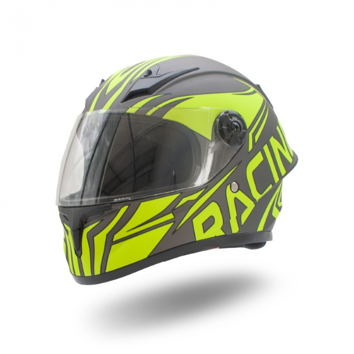 Casca moto integrala copii, XTR506, culoare negru verde lime, marime YL