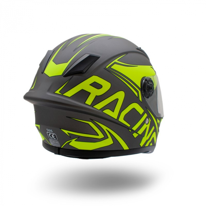 Casca moto integrala copii, XTR506, culoare negru/verde lime, marime YM [5]