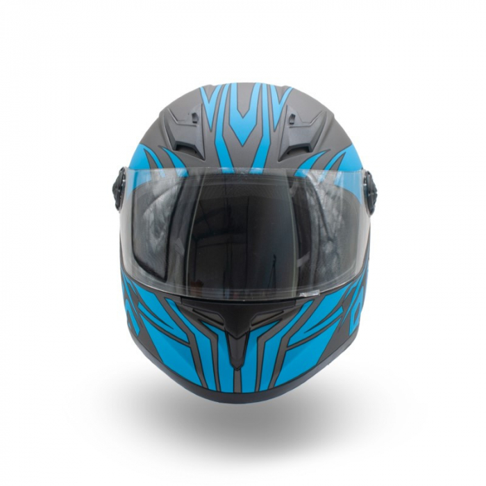 Casca moto integrala copii, XTR506, culoare negru/albastru, marime YS [8]