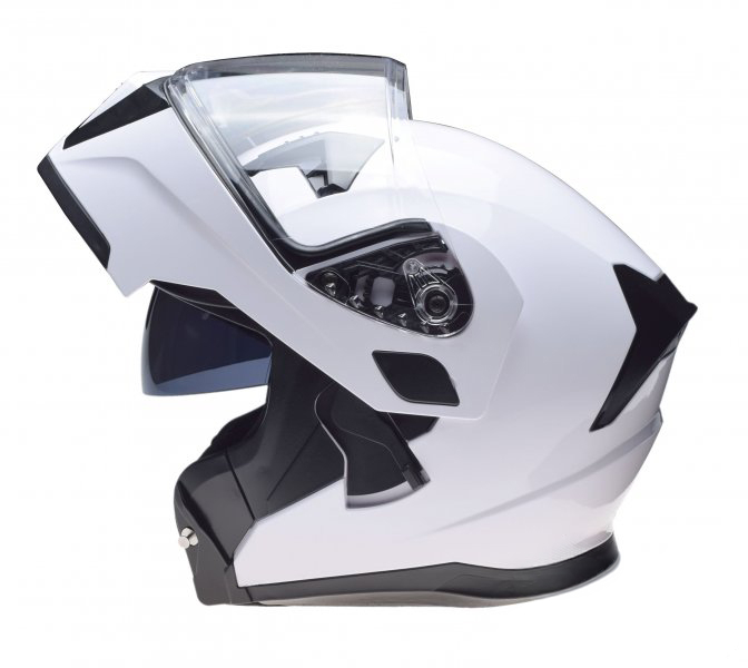 Casca moto rabatabila cu ochelari de soare, Awina JK906, culoare alb, marime M(57-58cm) [2]