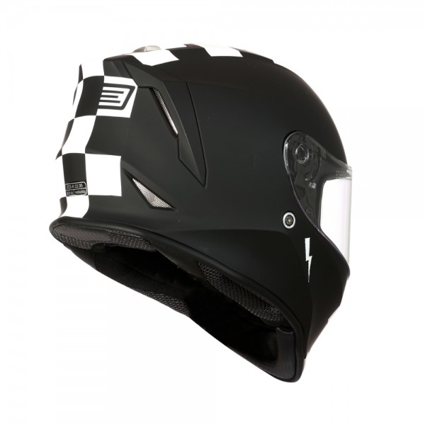 Casca moto integrala cu ochelari, Origine Contest, marime M, culoare alb/negru mat [2]