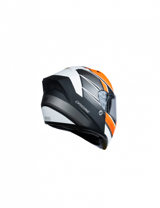 Casca moto integrala cu ochelari, Origine Strada Competition Medium, culoare potocaliu/alb, marime M [2]