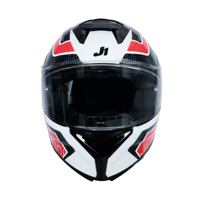 Casca moto integrala JUST1 J-STR UNION,rosu/alb lucios,marime XL [4]