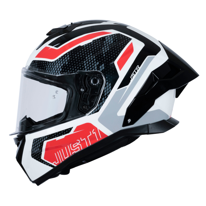 Casca moto integrala JUST1 J-STR UNION,rosu/alb lucios,marime XL [3]