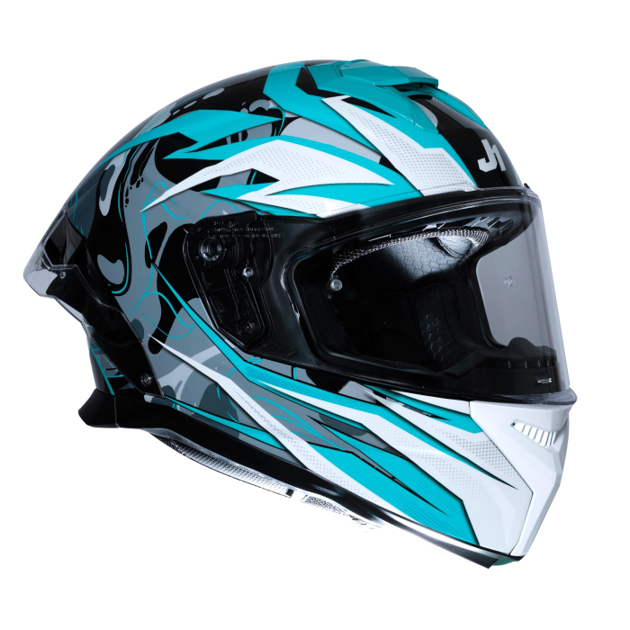 Casca moto integrala JUST1 J-STR AVALON,albastru negru lucios,marime XXL [2]