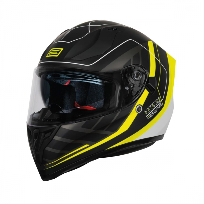 Casca moto integrala cu ochelari, Origine Strada Linestyle, culoare negru galben mat, marime L