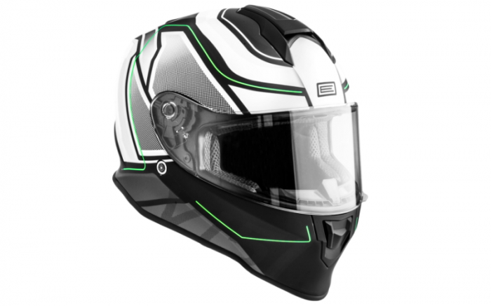 Casca moto integrala, Origine Dinamo Galaxi, culoare alb/negru, marime L 59-60cm [3]